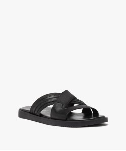 Mules homme unies casual à brides bi-matières[MISSING]